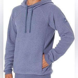 Mens alo yoga the triumph hoodie and pants set bluestone